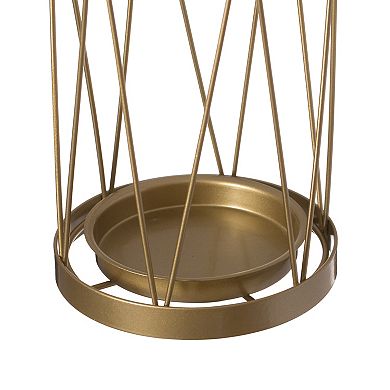 Gold Round Vertical Design Umbrella Holder Stand for with Drip Water Tray