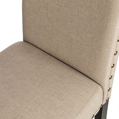 Glitzhome 2 Pack Upholstered Fabric Dining Chairs