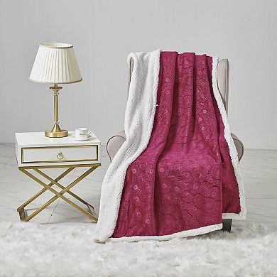 Louvre Sherpa Decorative Super Soft Throw Blanket For Sleep/decor