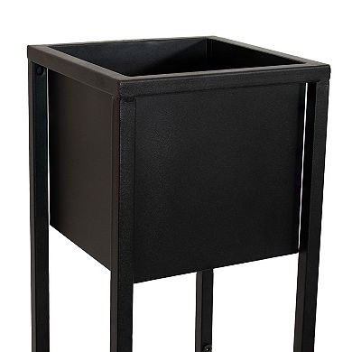 Sunnydaze Modern Simplicity Outdoor Elevated Planter - Brown - 2-Pack