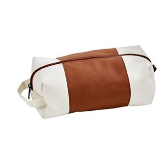 Leatherette And Canvas Travel Kit