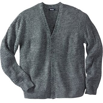 KingSize Men's Big & Tall Shaker Knit V-Neck Cardigan Sweater
