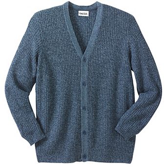 KingSize Men's Big & Tall Shaker Knit V-Neck Cardigan Sweater