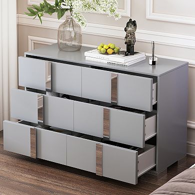 Merax Storage Cabinet Dresser With 6 Drawers