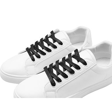 1 Pair Flat Shoe Laces Unisex Sneakers Shoestring Waxed Cotton Shoelaces 160cm/62.99"