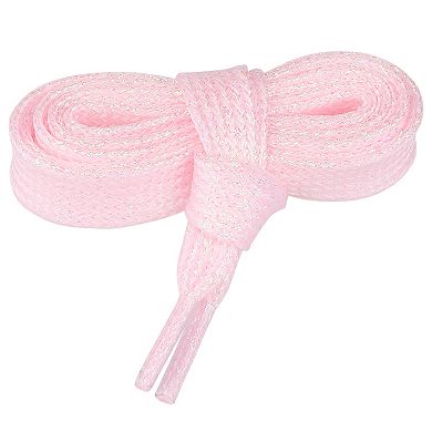 1 Pair Glitter Sparkling Flat Shoelace Shoe Laces for Sneakers Shiny Shoes Strings 55.12"