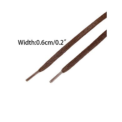 1 Pair Flat Shoe Laces Unisex Sneakers Shoestring Waxed Cotton Shoelaces 70cm/27.56"