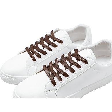 1 Pair Flat Shoe Laces Unisex Sneakers Shoestring Waxed Cotton Shoelaces 70cm/27.56"