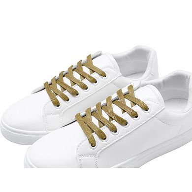 1 Pair Flat Shoe Laces Unisex Sneakers Shoestring Waxed Cotton Shoelaces 140cm/55.12"