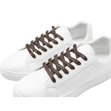 1 Pair Flat Shoe Laces Unisex Sneakers Shoestring Waxed Cotton Shoelaces 120cm/47.24"