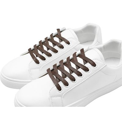 1 Pair Flat Shoe Laces Unisex Sneakers Shoestring Waxed Cotton Shoelaces  120cm/47.24"