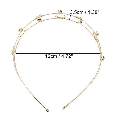 1 Pcs Elegant Double Layer Moon Headband For Women For Girls