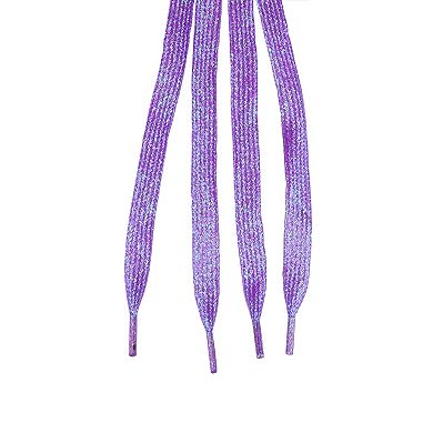 1 Pair Glitter Sparkling Flat Shoelace Shoe Laces for Sneakers Shiny Shoes Strings 39.37"