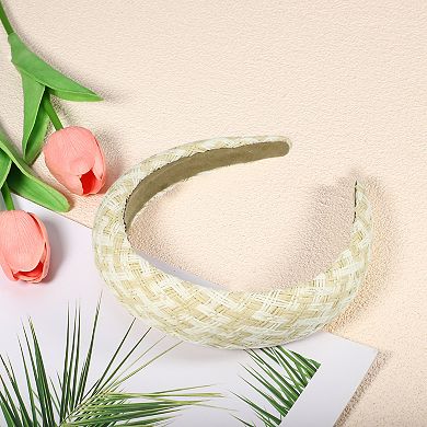 1 Pcs Elegant Foam Raffia Straw Headband For Women