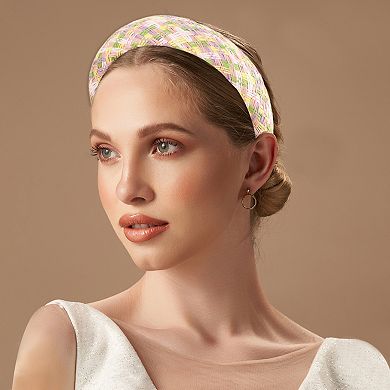 1 Pcs Elegant Foam Raffia Straw Headband For Women