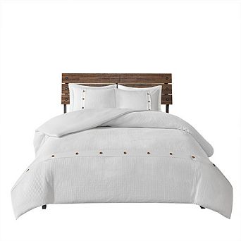Finely 3 pc Waffle Weave Cotton Duvet Cover Set, Belen Kox