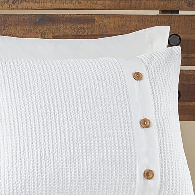 Finely 3 Piece Waffle Weave Cotton Duvet Cover Set, Belen Kox