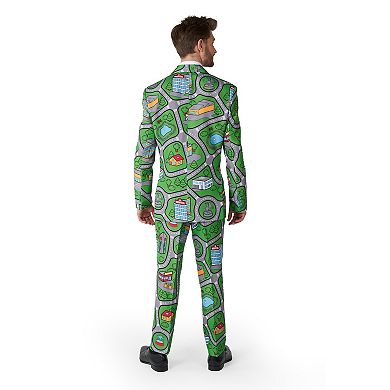 Men's Suitmeister Carpet City Green Blazer, Pants & Tie Suit Set