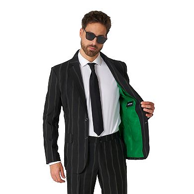 Men's Suitmeister Oversized Glow-in-the-Dark Pinstripe Party Suit