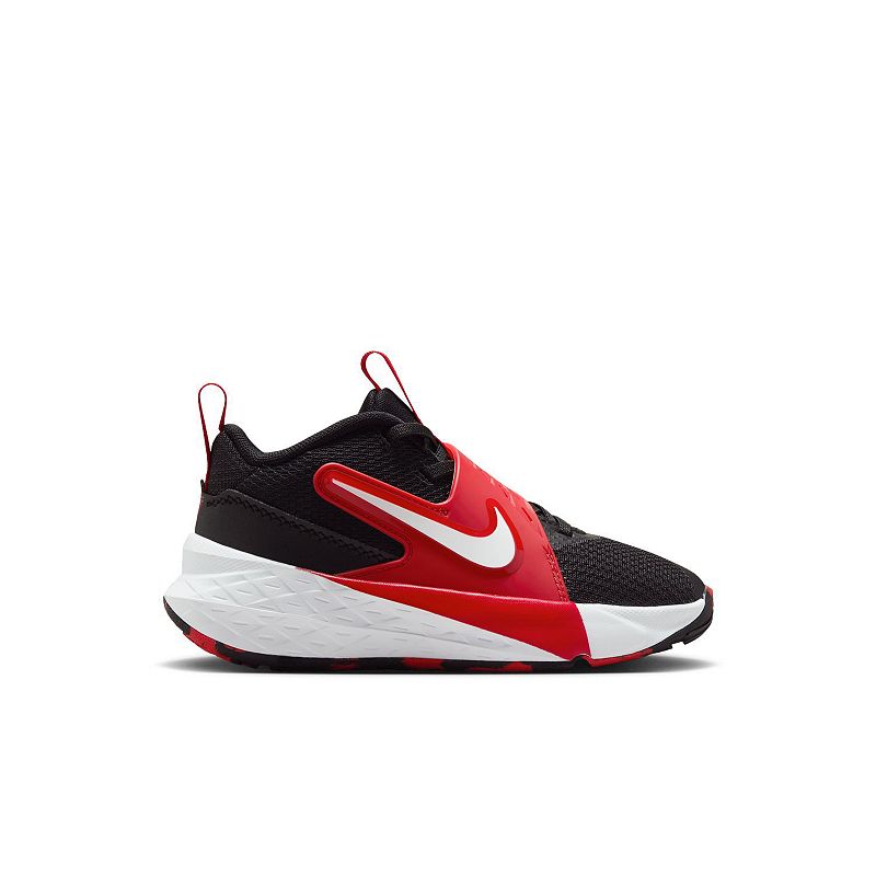 Nike Team Hustle D 12 Little Kids Shoes, Kids Unisex, Black White Red