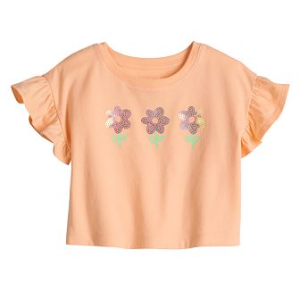 Girls 4-12 Jumping Beans® Flutter Sleeve Tee