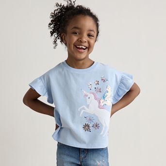 Girls 4-12 Jumping Beans® Flutter Sleeve Tee