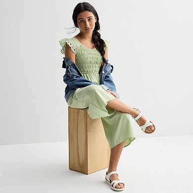 Girls 7-16 eyeshadow Scallop Sleeve Jumpsuit