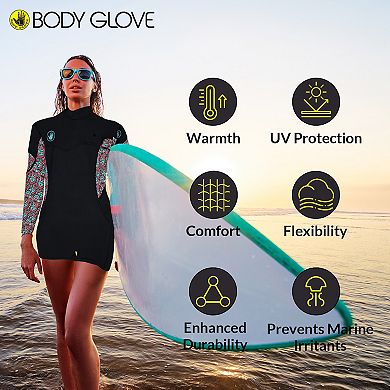 Body Glove Stellar 2mm Womens Back Zip Springsuit Boy Leg
