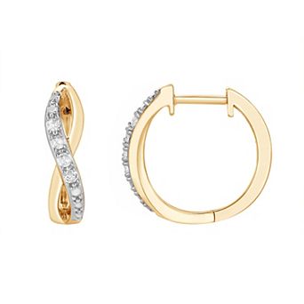 Diamond Brilliance 1/10 Carat T.W. Lab-Grown Diamond Hoop Earrings