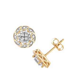 Diamond Brilliance 1/10 Carat T.W. Lab-Grown Diamond Large Round Stud Earrings