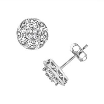 Diamond Brilliance 1/10 Carat T.W. Lab-Grown Diamond Large Round Stud Earrings
