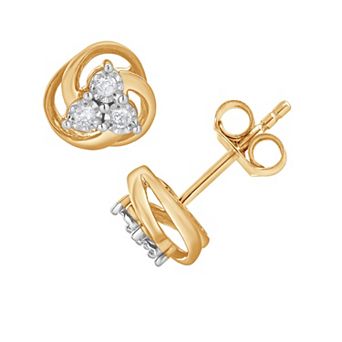 Diamond Brilliance 1/10 Carat T.W. Lab-Grown Diamond Trio Stud Earrings