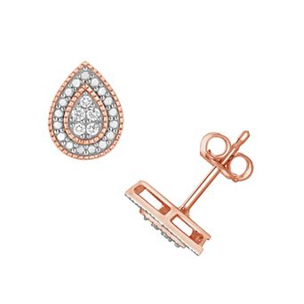 Diamond Brilliance 1/10 Carat T.W. Lab-Grown Diamond Teardrop Stud Earrings