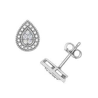 Diamond Brilliance 1/10 Carat T.W. Lab-Grown Diamond Teardrop Stud Earrings