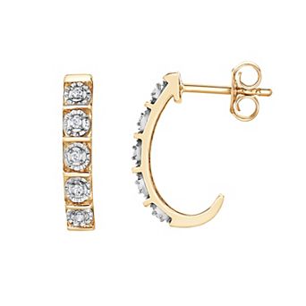 Diamond Brilliance 1/10 Carat T.W. Lab-Grown Diamond J Back Earrings