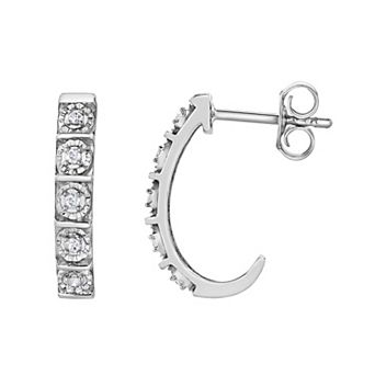 Diamond Brilliance 1/10 Carat T.W. Lab-Grown Diamond J Back Earrings