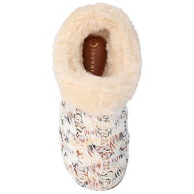 Journee Adiah Women's Cable Knit Clog Slippers