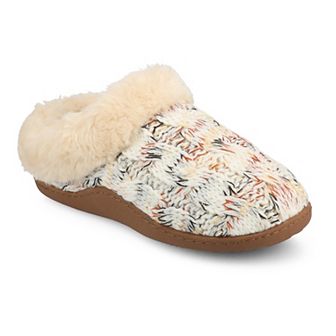Journee Adiah Women's Cable Knit Clog Slippers