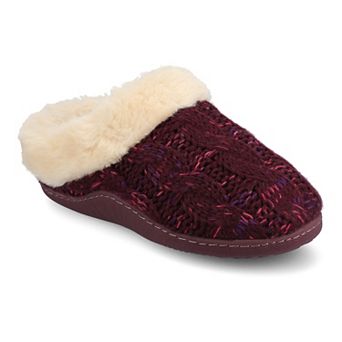 Journee Adiah Women's Cable Knit Clog Slippers
