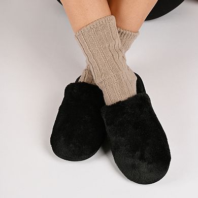 Journee Jayde Women's Plush Cushioned Scuff Slippers
