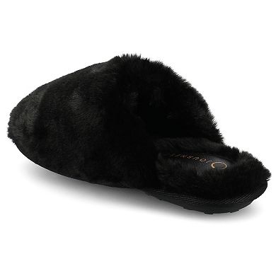 Journee Jayde Women's Plush Cushioned Scuff Slippers