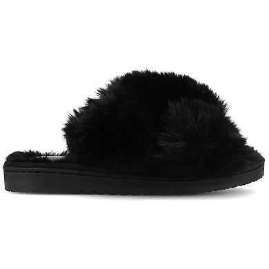 Journee Skylah Women's Crisscross Strap Cushioned Slippers