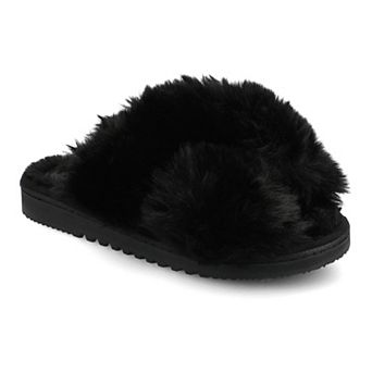 Journee Skylah Women's Crisscross Strap Cushioned Slippers