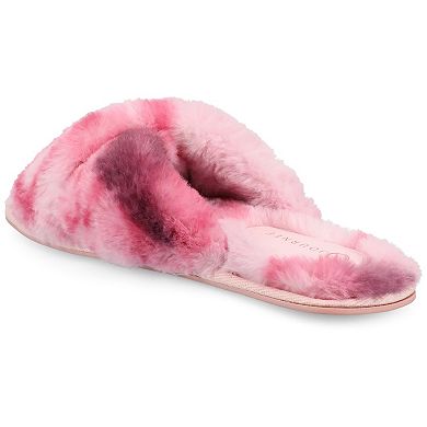 Journee Veedia Women's Crisscross Strap Cushioned Slippers