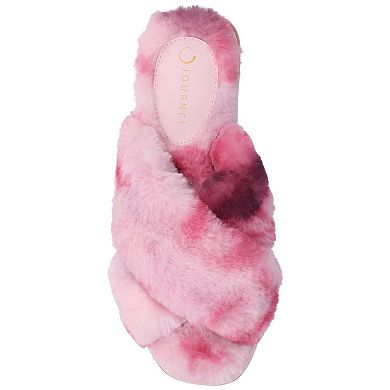 Journee Veedia Women's Crisscross Strap Cushioned Slippers