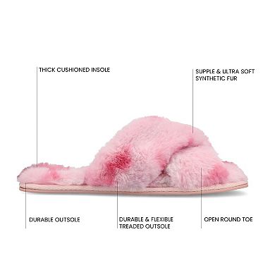 Journee Veedia Women's Crisscross Strap Cushioned Slippers