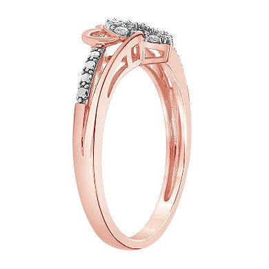Diamond Brilliance 1/10 Carat T.W. Lab-Grown Diamond Double Heart Ring