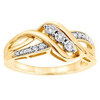 Diamond Brilliance Sterling Silver 1/10 Carat T.W. Lab-Grown Diamond Fashion Ring