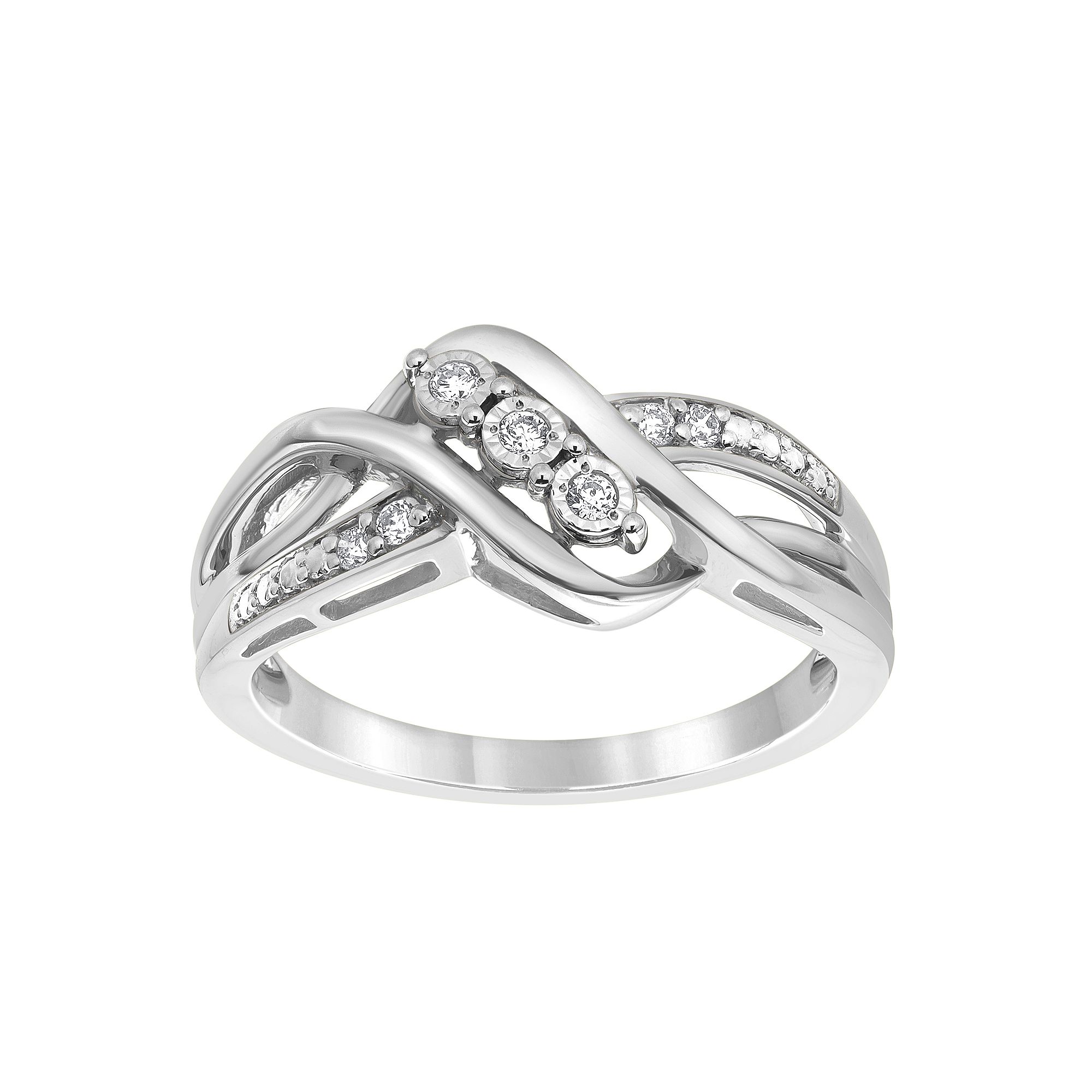 Diamond Brilliance Sterling Silver 1/10 Carat T.W. Lab-Grown Diamond Fashio