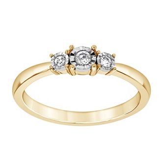 Diamond Brilliance 1/10 Carat T.W. Lab-Grown Diamond Trio Fashion Ring
